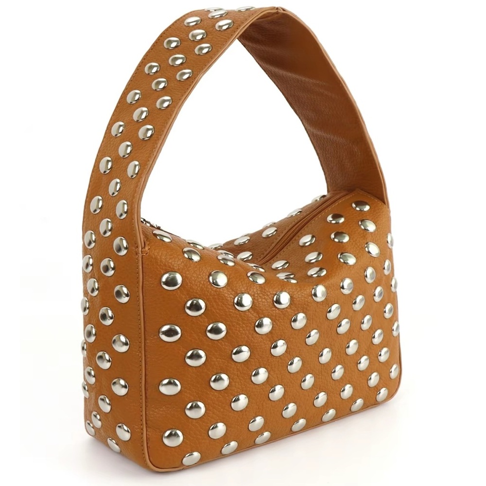 Stylish Brown Studded Women's Bag